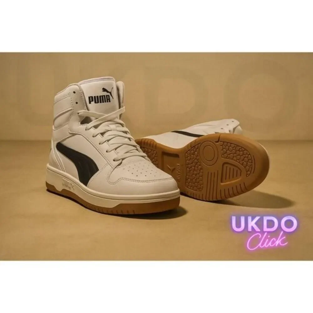 Puma Men's Black and White Footwear